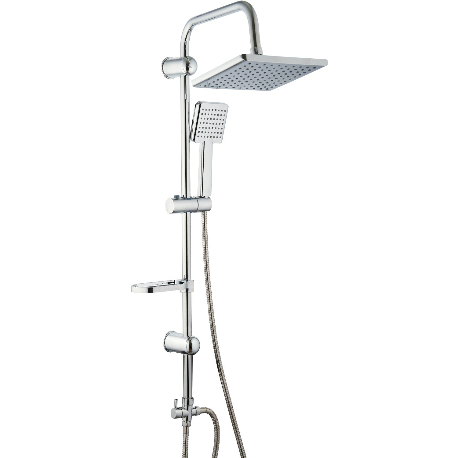 Shower Column with Hand Attachment and Soap Dish Chrome 029