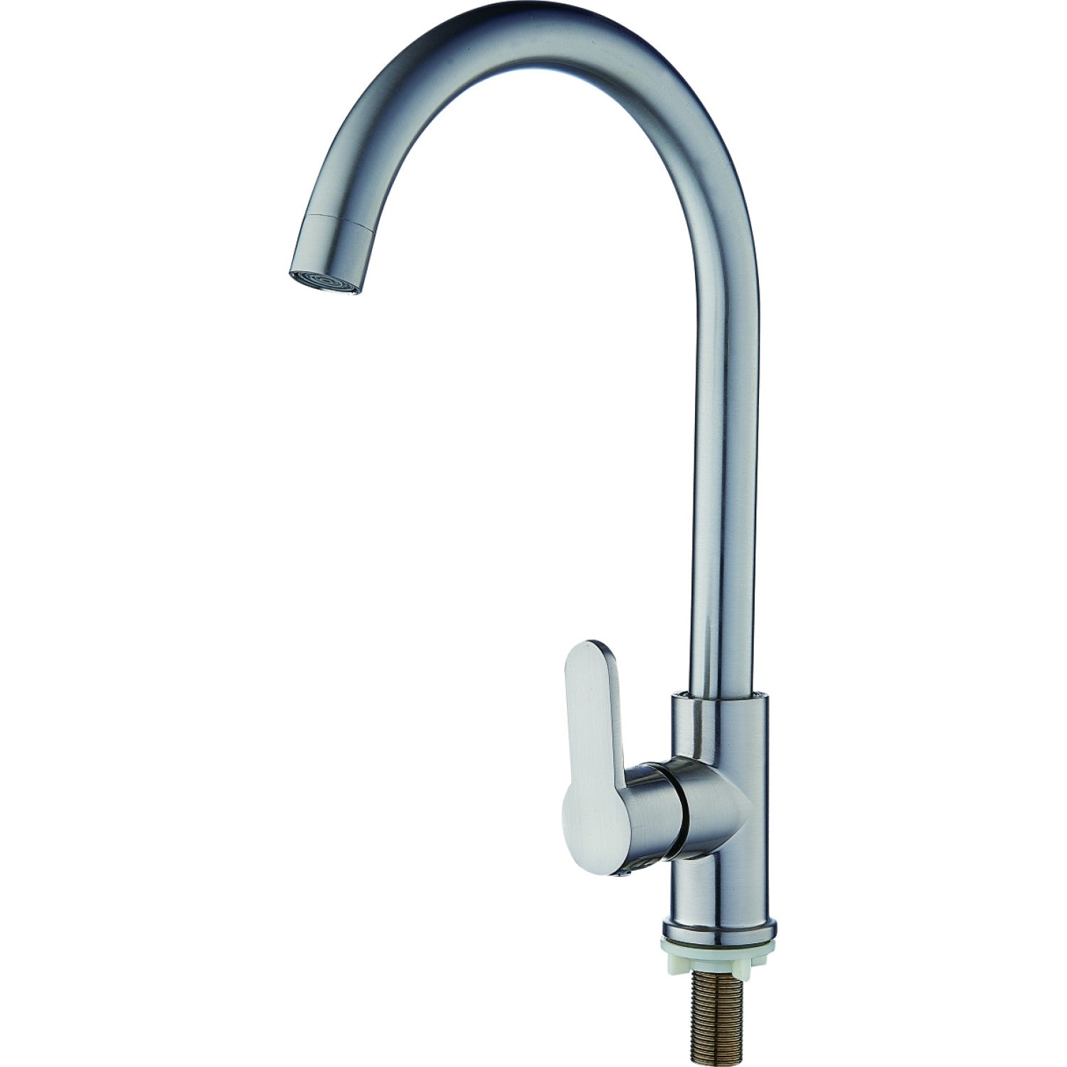 Single Lever Stainless Steel Kitchen Sink Mixer Tap High Spout 324mm 3045003