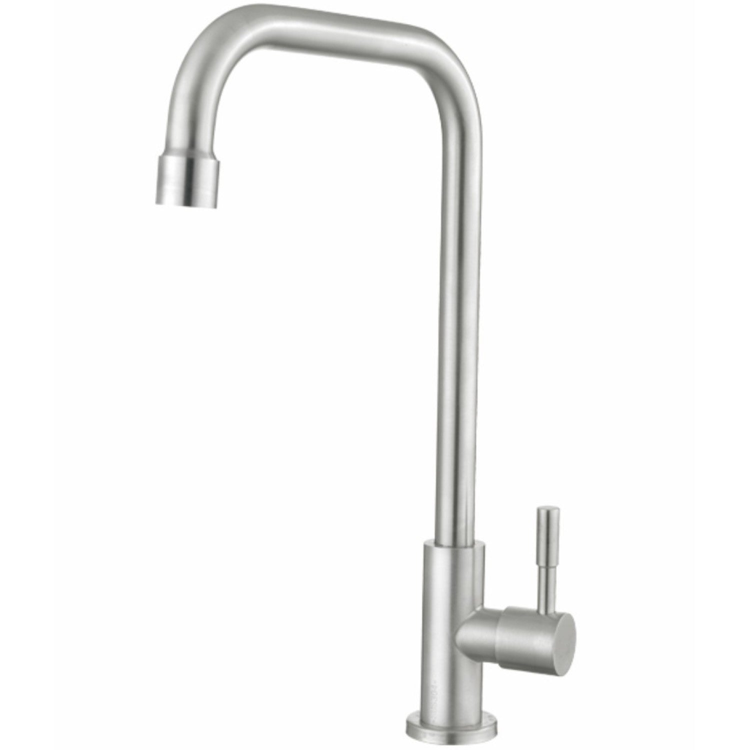 Single Lever Stainless Steel Kitchen Sink Cold Tap Square Spout 304 mm Height 3045017