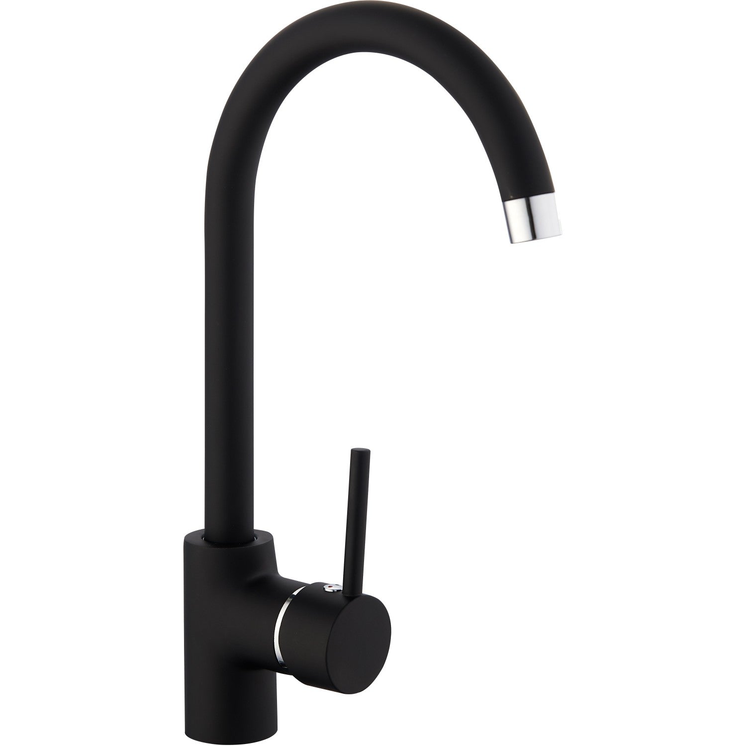 Basin Mixer Tap with Stainless Steel Spout Single Lever Black 70000065