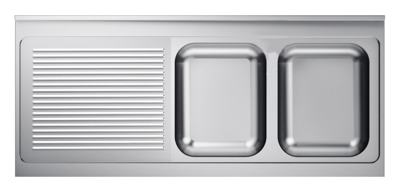 CombiSteel 600 SINK UNIT TABLE TOP 2 RIGHT 2000