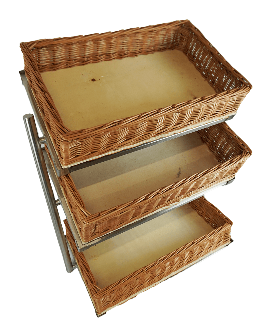 CombiSteel BREAD BASKETS ETAGERE 3 HIGH WIDE MODEL  INCL. BASKETS