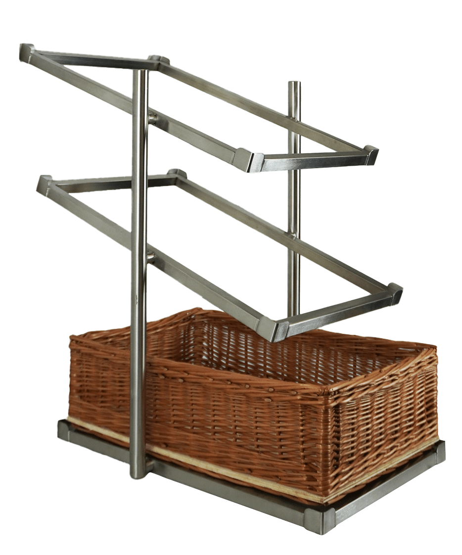 CombiSteel BREAD BASKETS ETAGERE 3 HIGH NARROW MODEL  INCL. BASKETS