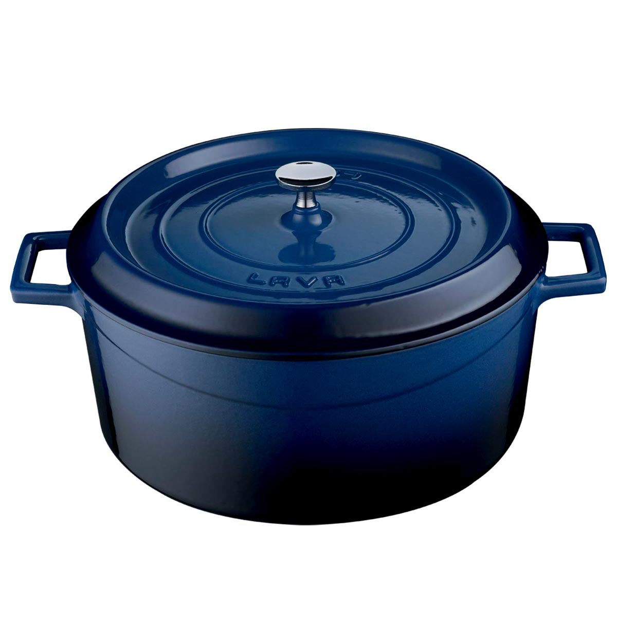 CombiSteel LAVA CAST IRON CASSEROLE Ø28 BLUE – commercial catering equipment