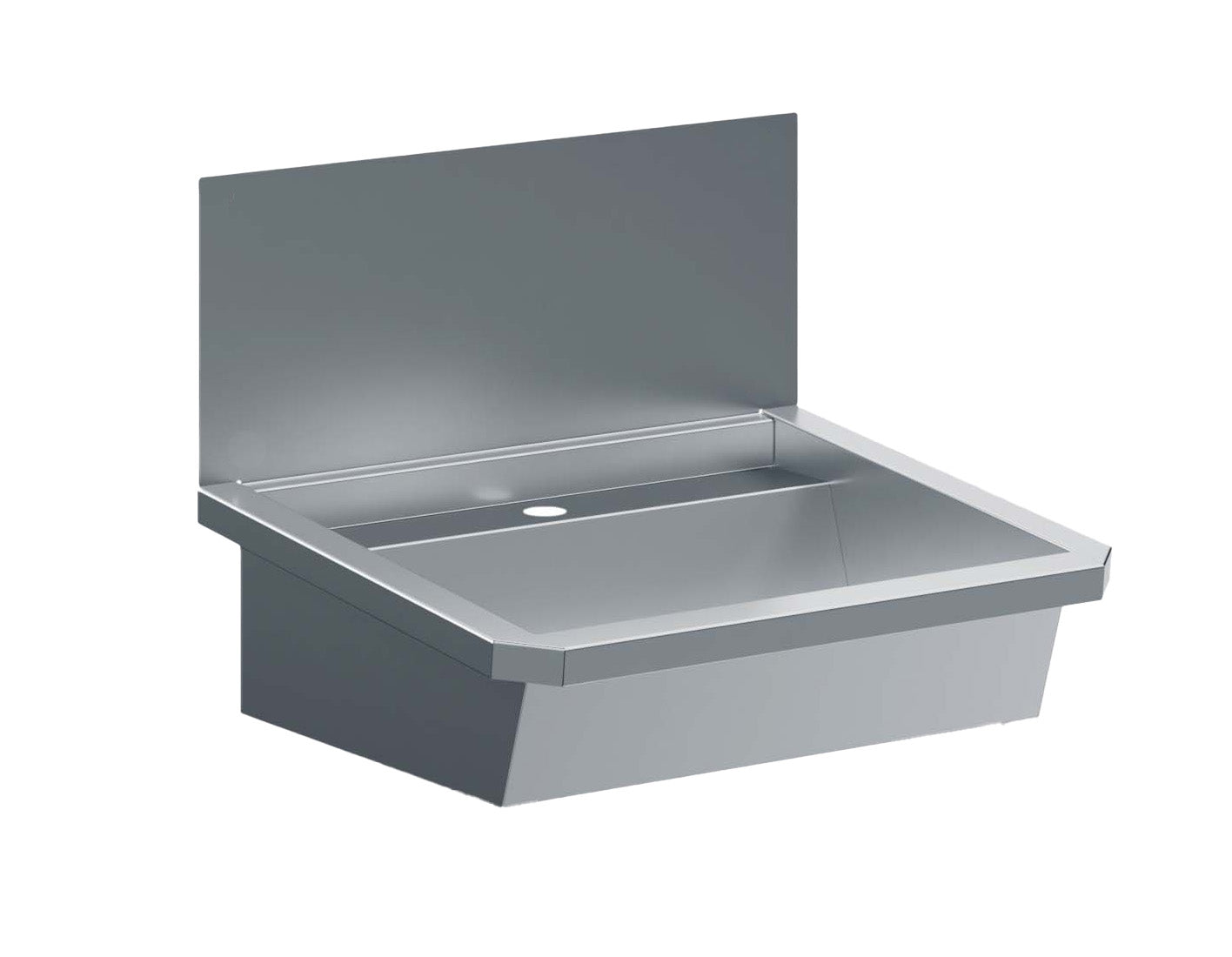 CombiSteel SS WASH BASIN 1 TAP 600MM  DRAIN PLUG AND SPLASH SHIELD INCLUDED, EXCLUDING FAUCET