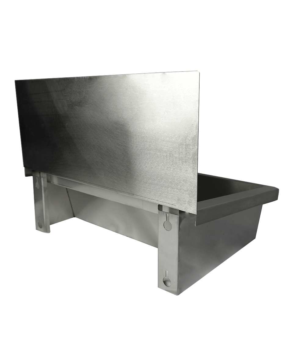 CombiSteel SS WASH BASIN 1 TAP 600MM  DRAIN PLUG AND SPLASH SHIELD INCLUDED, EXCLUDING FAUCET