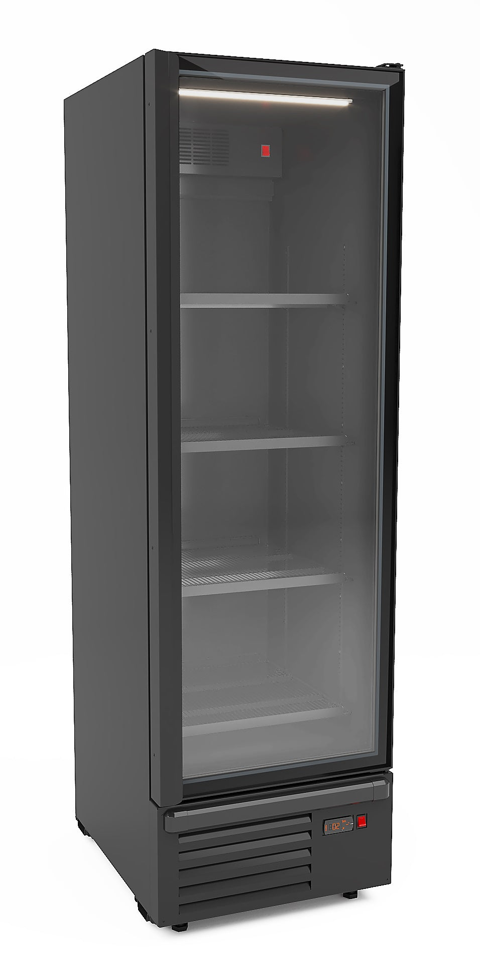 CombiSteel REFRIGERATOR 1 GLASS DOOR BLACK 550L – commercial catering equipment
