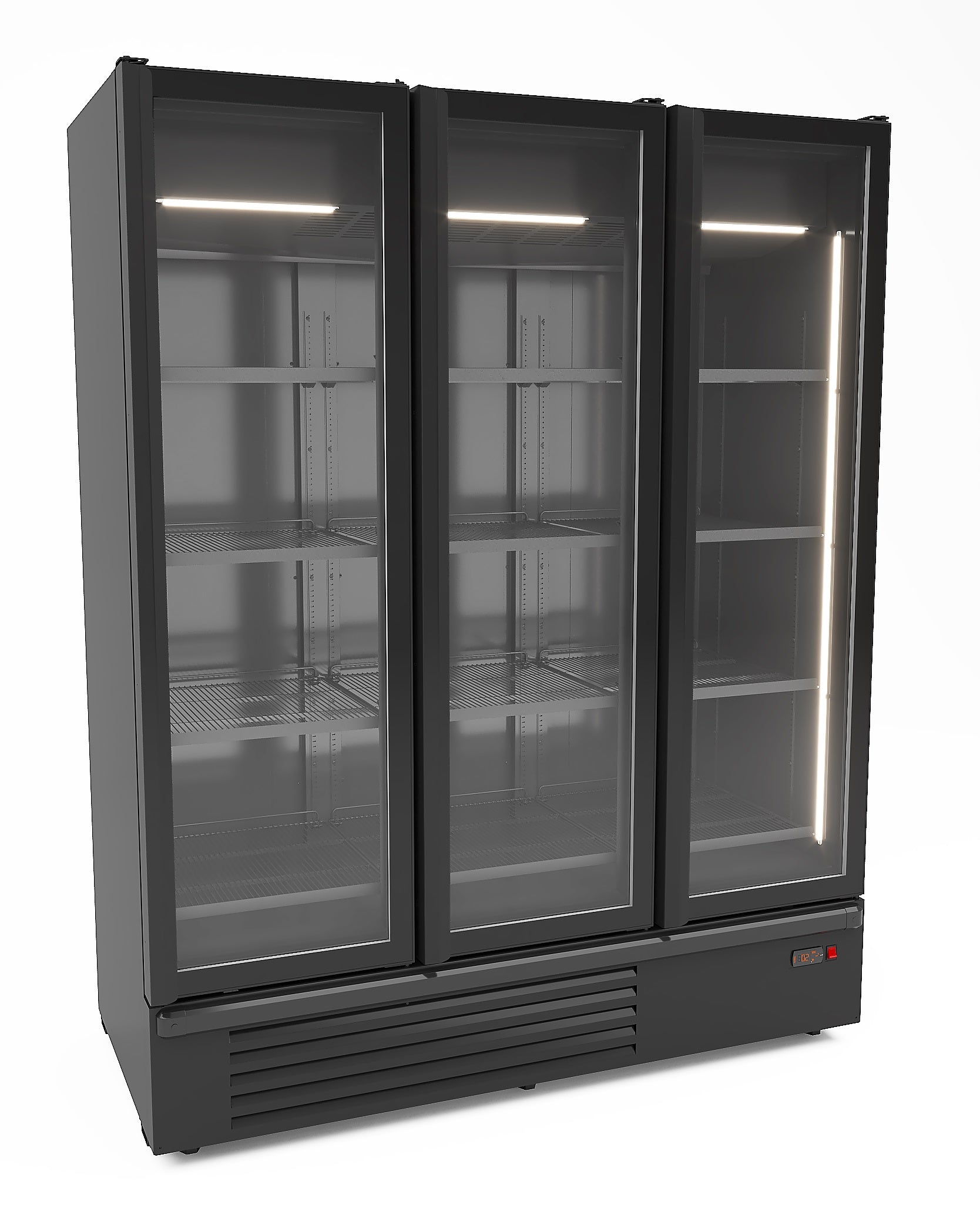 CombiSteel REFRIGERATOR 3 GLASS DOORS BLACK 1555L – commercial catering equipment
