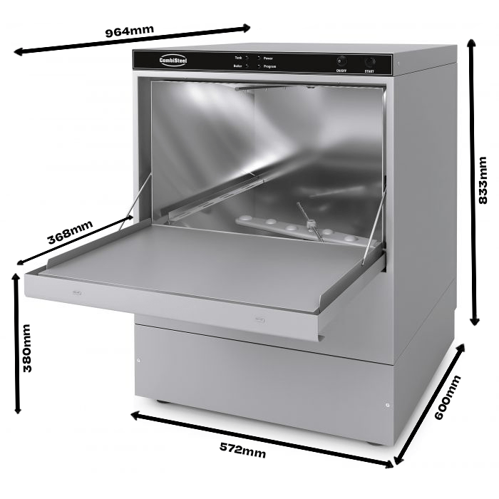 CombiSteel DISHWASHER FRONTLOADER ENT 500-230 DP   WITH DRAIN PUMP