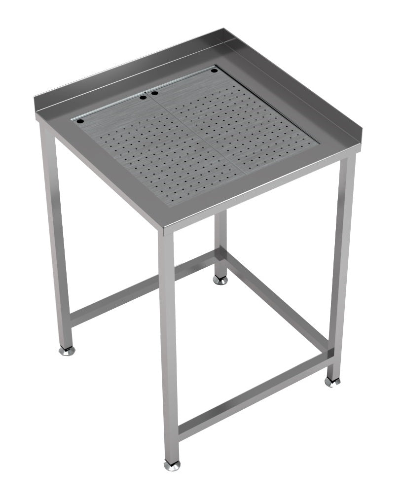 CombiSteel WORKTABLE CORNER WITH INTEGRATED DRIP-TRAY 650X650 – commercial catering equipment