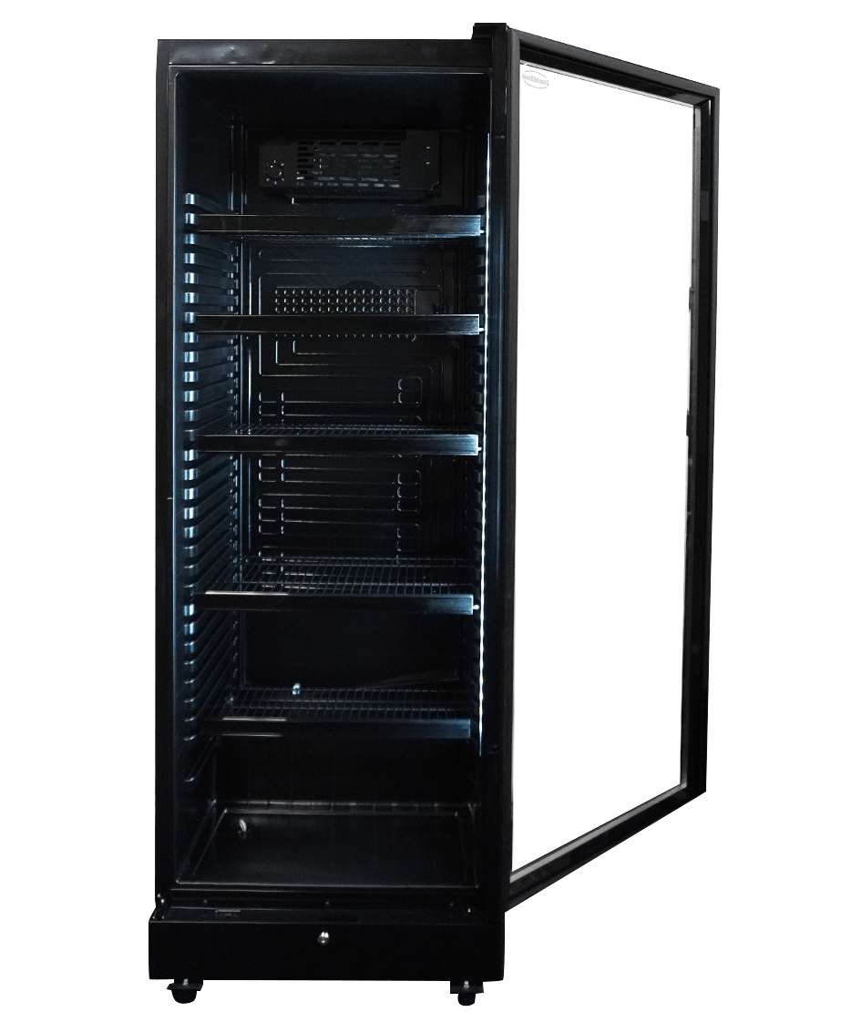 CombiSteel REFRIGERATOR 1 GLASS DOOR BLACK SVE-450 BL