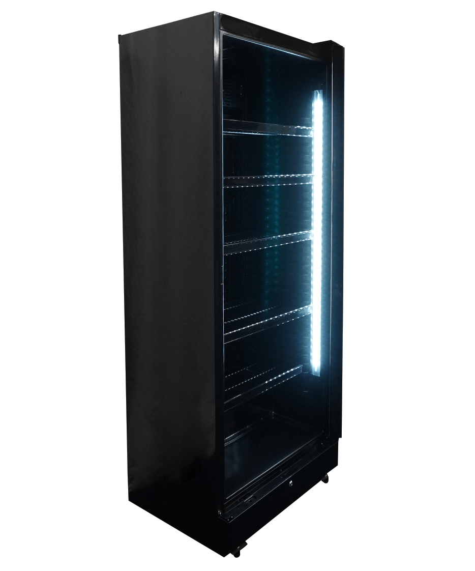CombiSteel REFRIGERATOR 1 GLASS DOOR BLACK SVE-450 BL