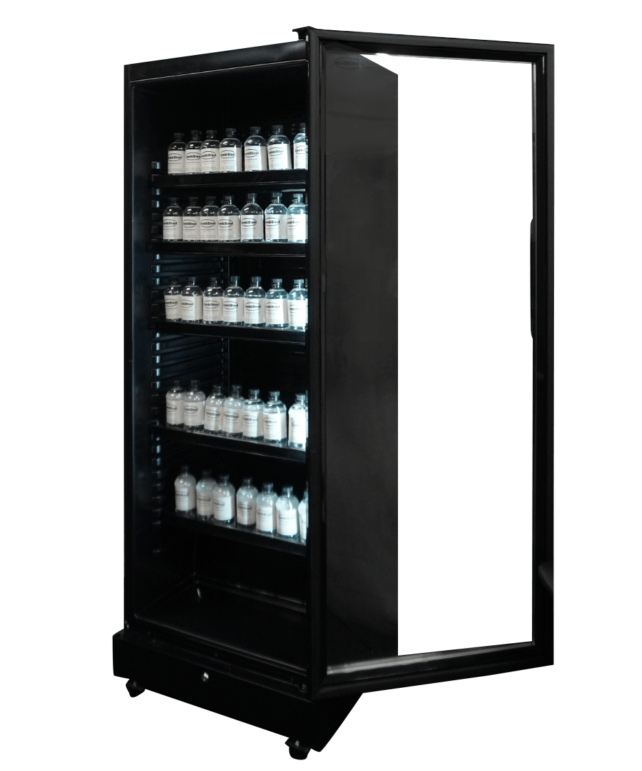 CombiSteel REFRIGERATOR 1 GLASS DOOR BLACK SVE-450 BL
