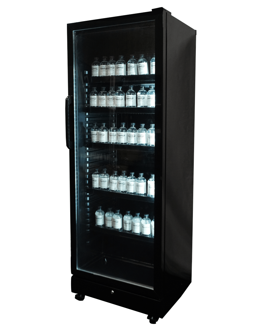 CombiSteel REFRIGERATOR 1 GLASS DOOR BLACK SVE-450 BL