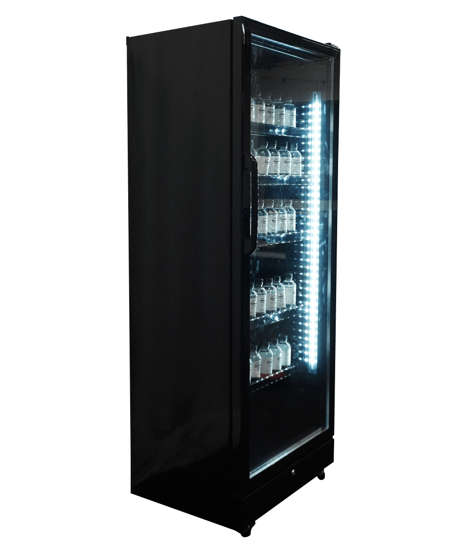 CombiSteel REFRIGERATOR 1 GLASS DOOR BLACK SVE-450 BL