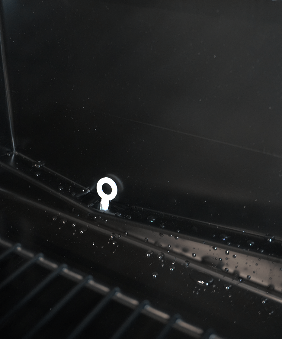 CombiSteel REFRIGERATOR 1 GLASS DOOR BLACK WITH LIGHT BOX SVE-450 BLC