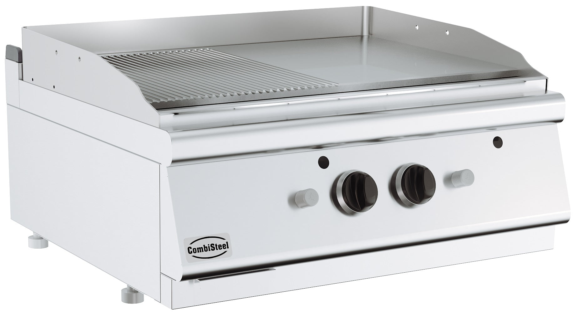 CombiSteel BASE 700 Gas Fry-Top Griddle CHROME/GROOVED – commercial catering equipment