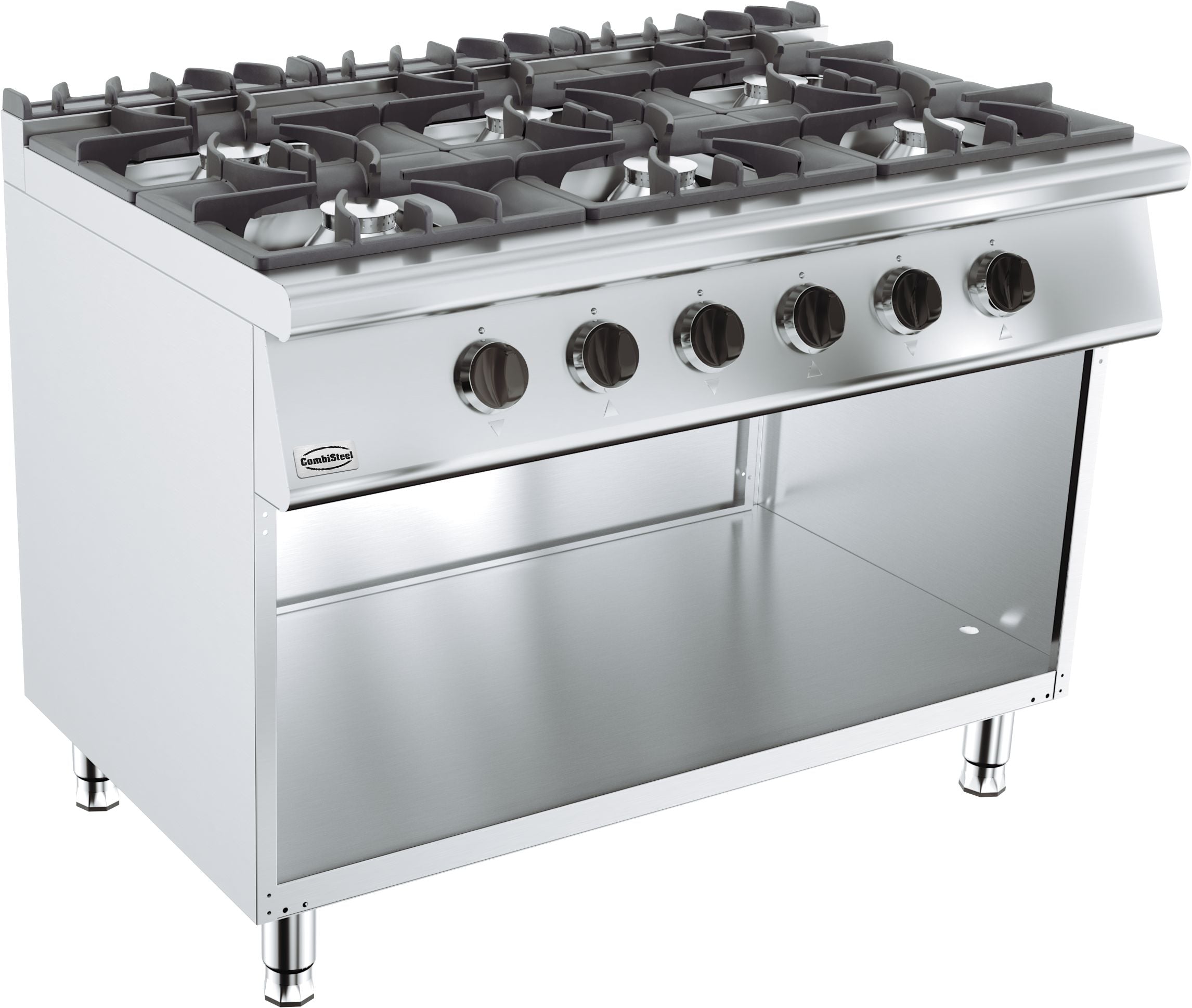 CombiSteel 6-Burner Gas Range – Base 700 – commercial catering equipment