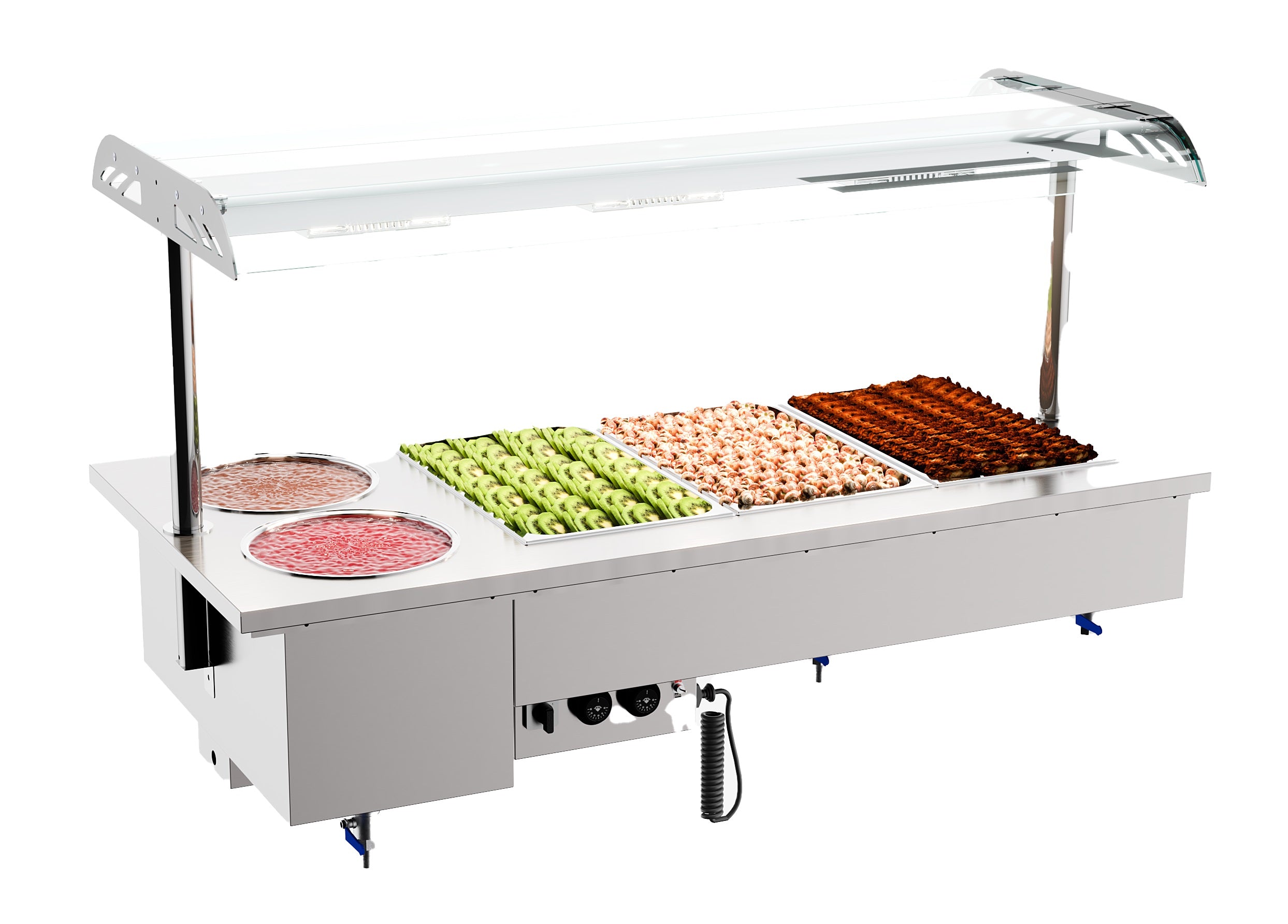 CombiSteel DROP-IN BAIN-MARIE UNIT WITH BOWLS 3/1 – commercial catering equipment