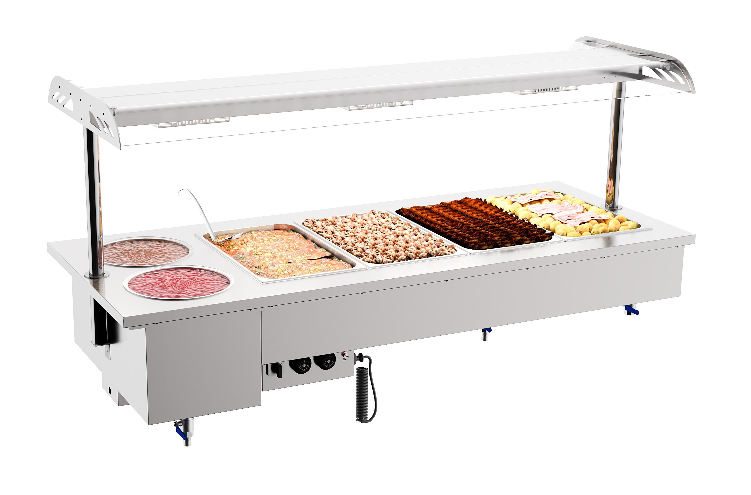 CombiSteel DROP-IN BAIN-MARIE UNIT WITH BOWLS 4/1 – commercial catering equipment
