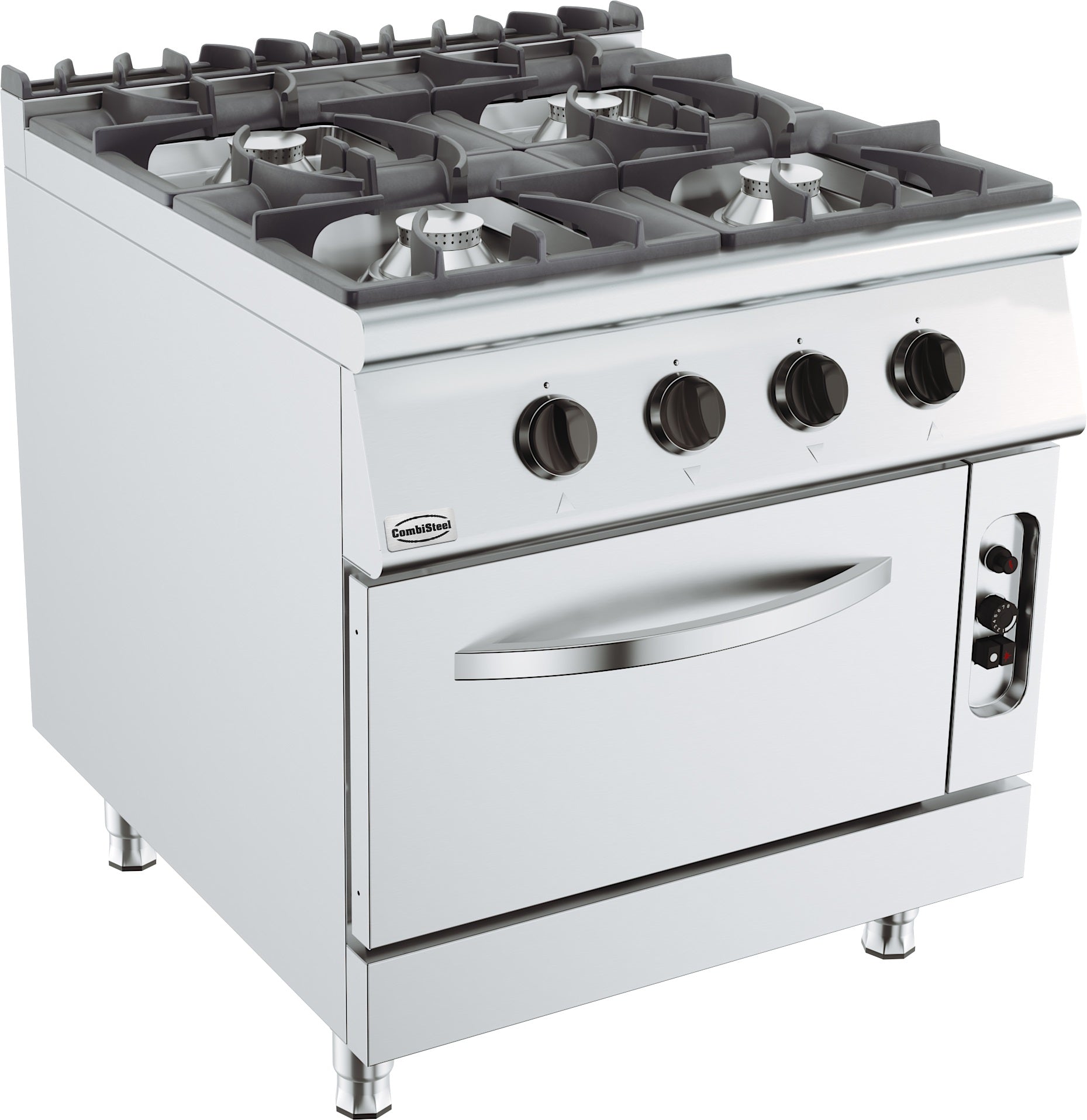 CombiSteel BASE 900 GAS STOVE 4 BU. WITH GAS OVEN – commercial catering equipment