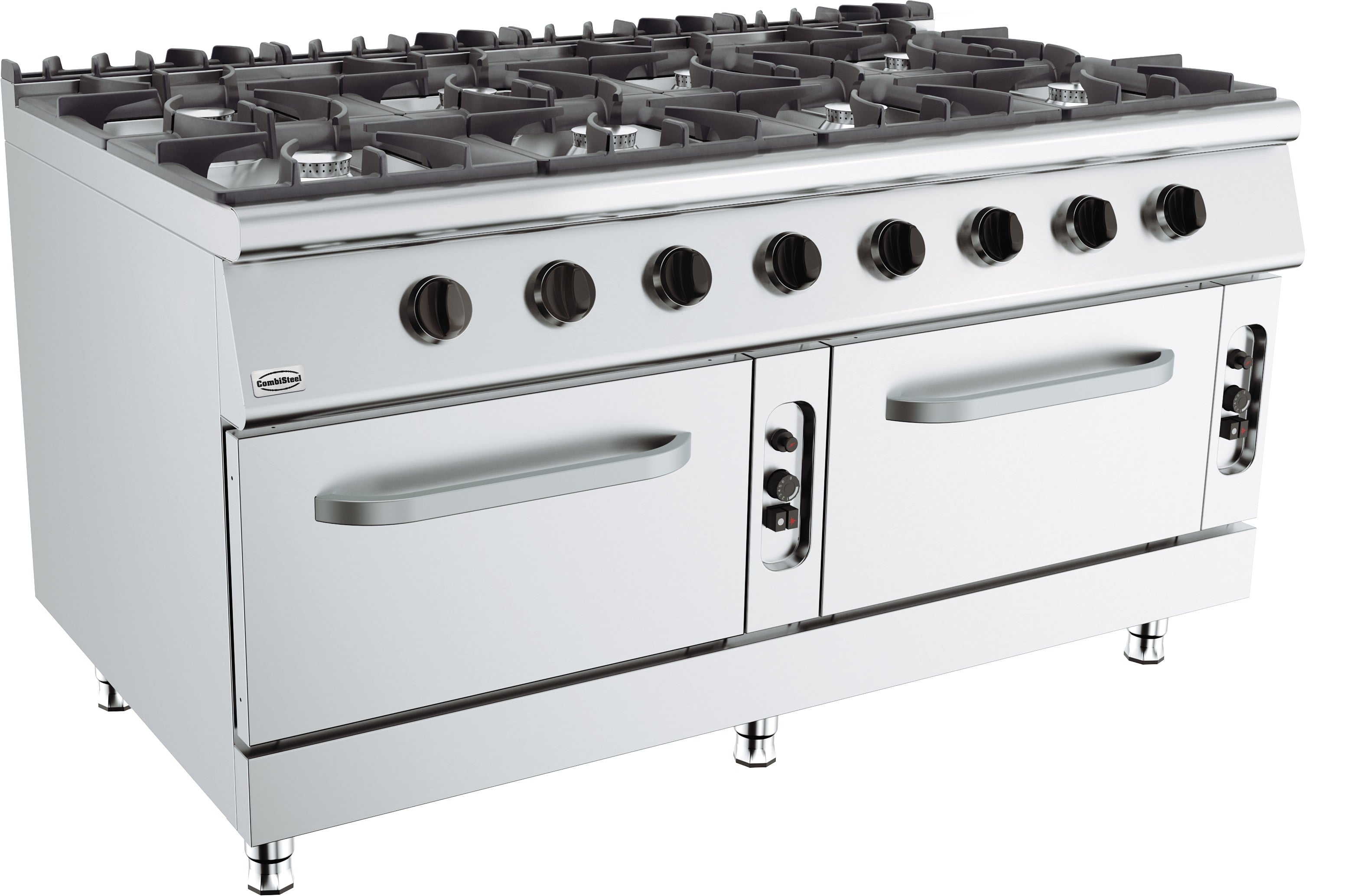 CombiSteel BASE 900 GAS STOVE 8 BU. WITH GAS OVEN – commercial catering equipment