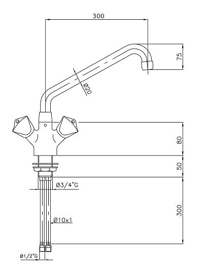 CombiSteel FAUCET WITH 1-HOLE
