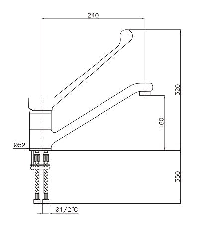CombiSteel FAUCET WITH ELBOW COMMAND