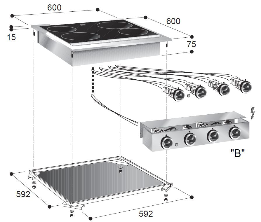 CombiSteel CERAMIC RANGE 4 ZONES