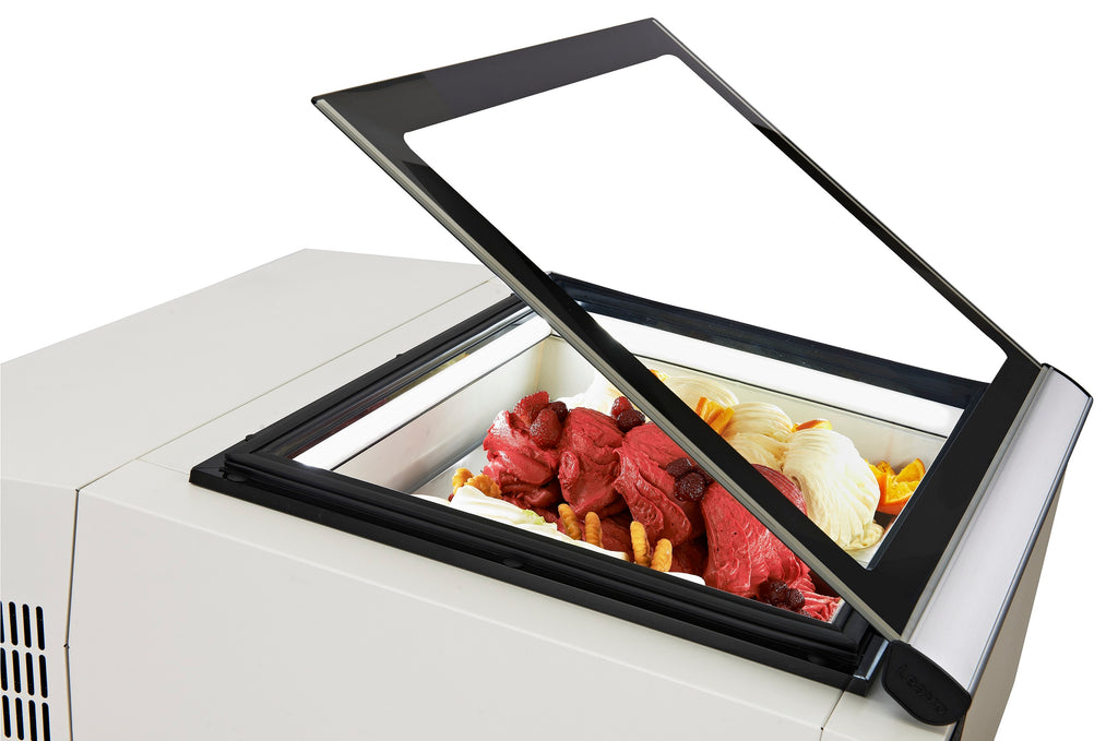 CombiSteel COUNTERTOP MODEL ICE CREAM DISPLAY WHITE  OPENS ON THE OPERATING SIDE