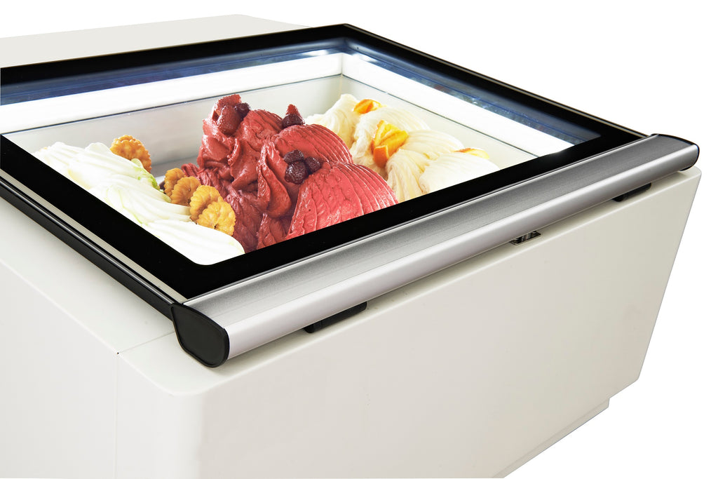 CombiSteel COUNTERTOP MODEL ICE CREAM DISPLAY WHITE  OPENS ON THE OPERATING SIDE