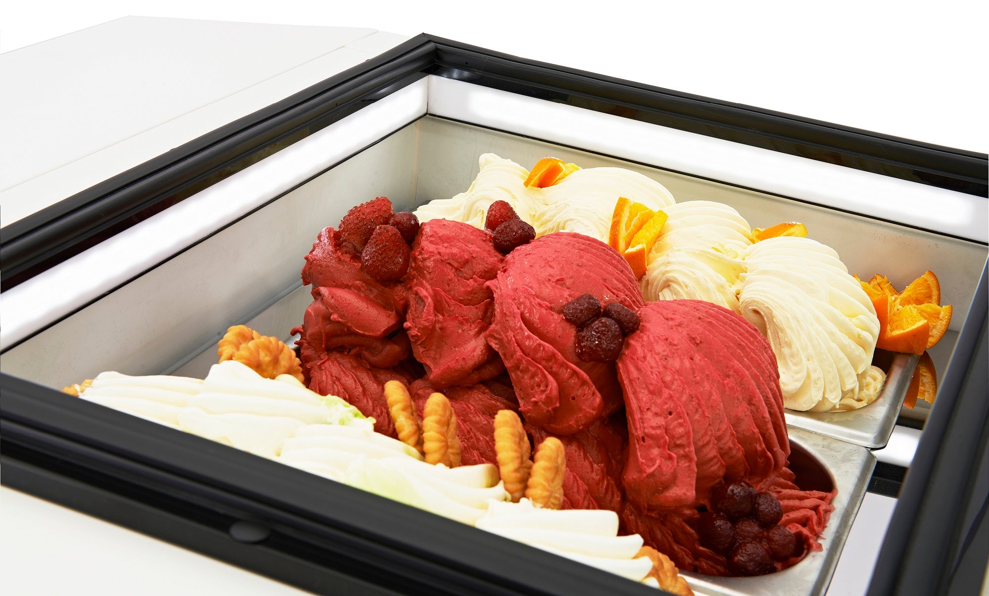 CombiSteel COUNTERTOP MODEL ICE CREAM DISPLAY WHITE  OPENS ON THE OPERATING SIDE