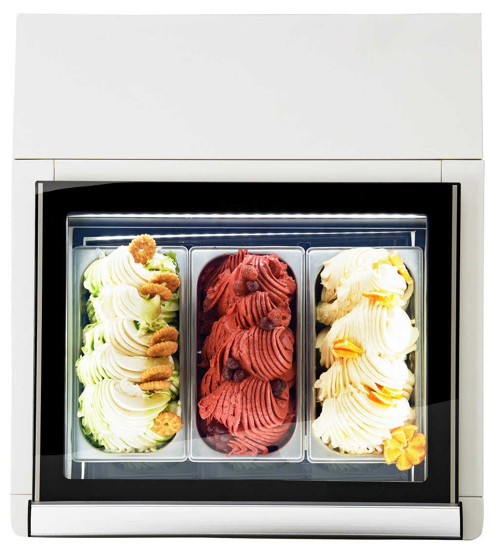 CombiSteel COUNTERTOP MODEL ICE CREAM DISPLAY WHITE  OPENS ON THE OPERATING SIDE