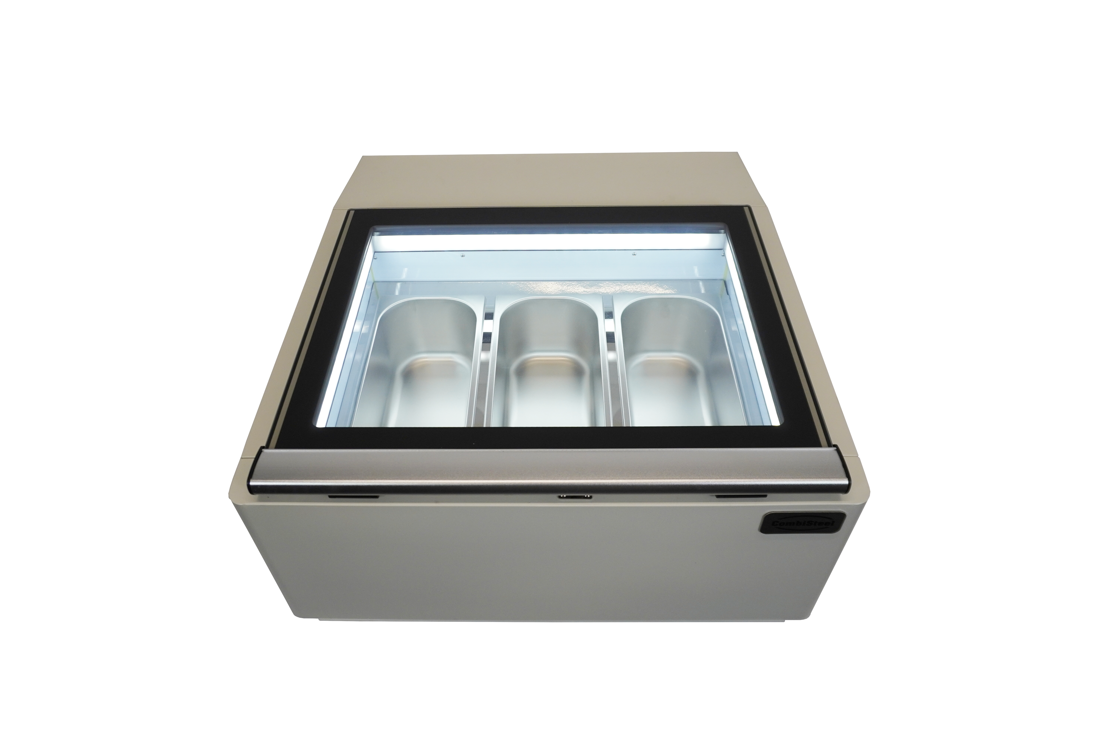 CombiSteel COUNTERTOP MODEL ICE CREAM DISPLAY WHITE  OPENS ON THE OPERATING SIDE
