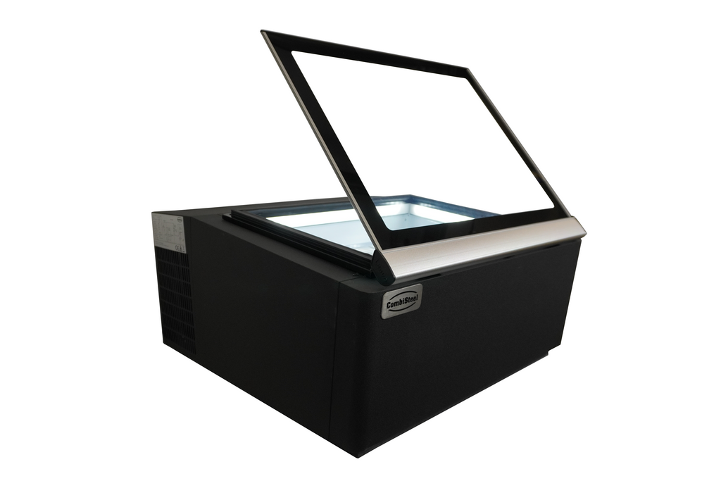 CombiSteel COUNTERTOP MODEL ICE CREAM DISPLAY BLACK  OPENS ON THE OPERATING SIDE