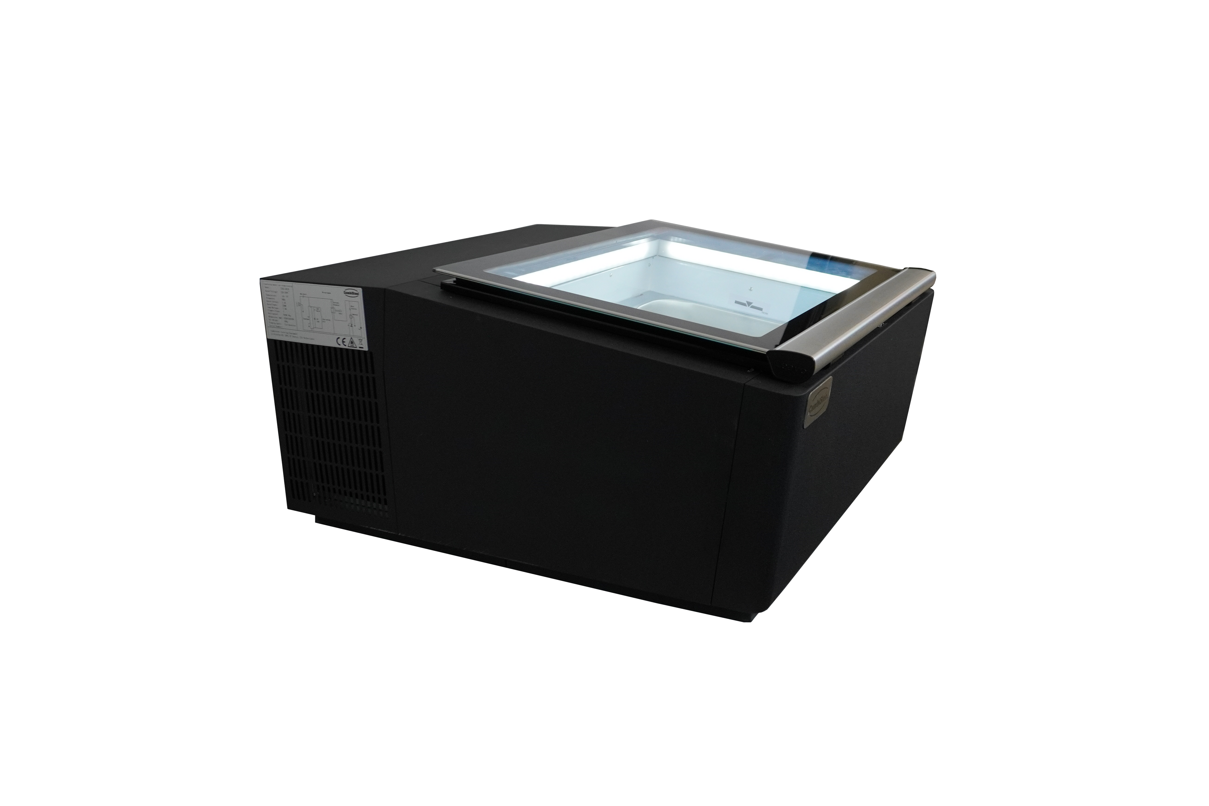 CombiSteel COUNTERTOP MODEL ICE CREAM DISPLAY BLACK  OPENS ON THE OPERATING SIDE