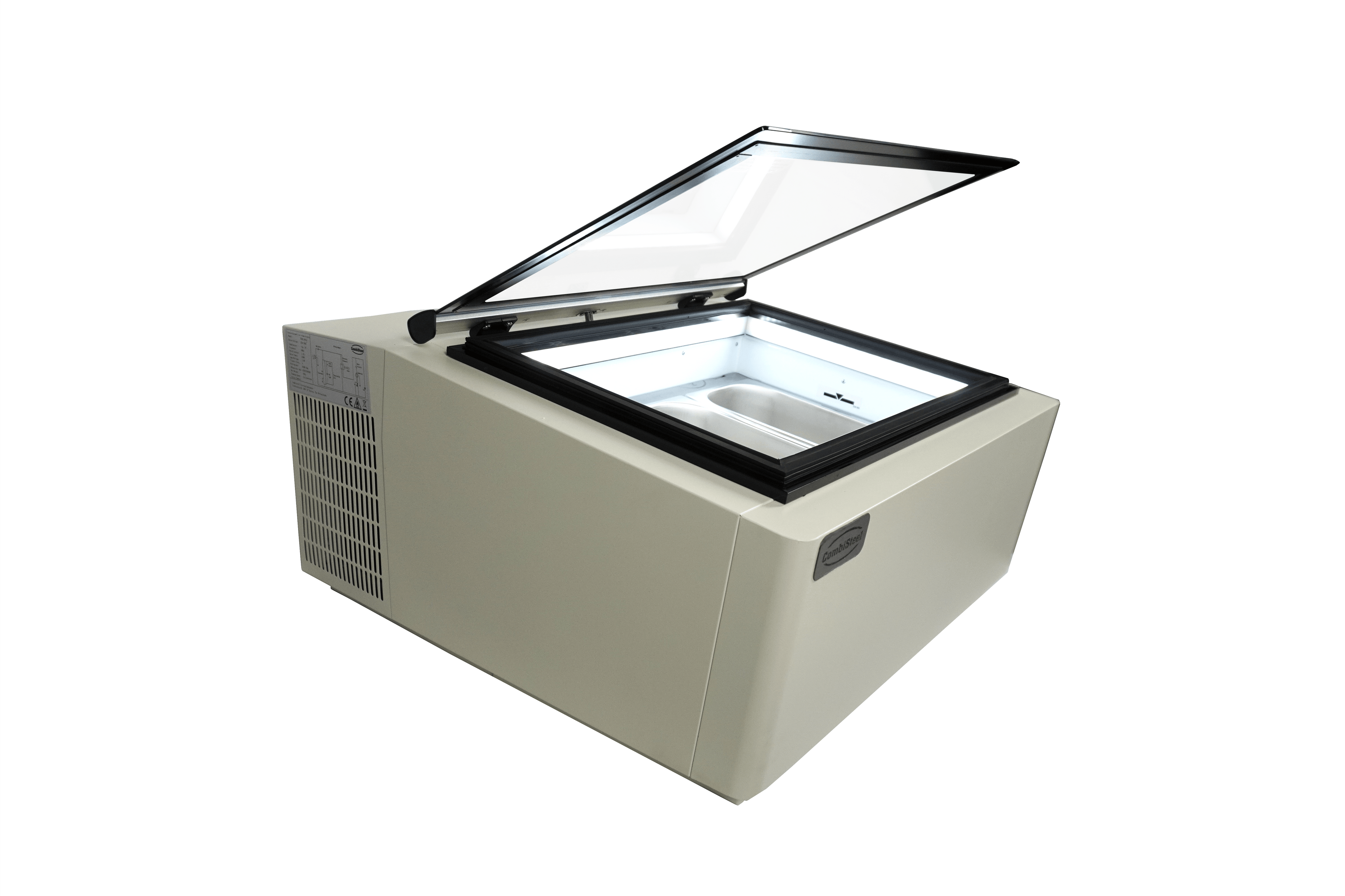 CombiSteel COUNTERTOP MODEL ICE CREAM DISPLAY WHITE  OPENS ON THE CUSTOMER SIDE