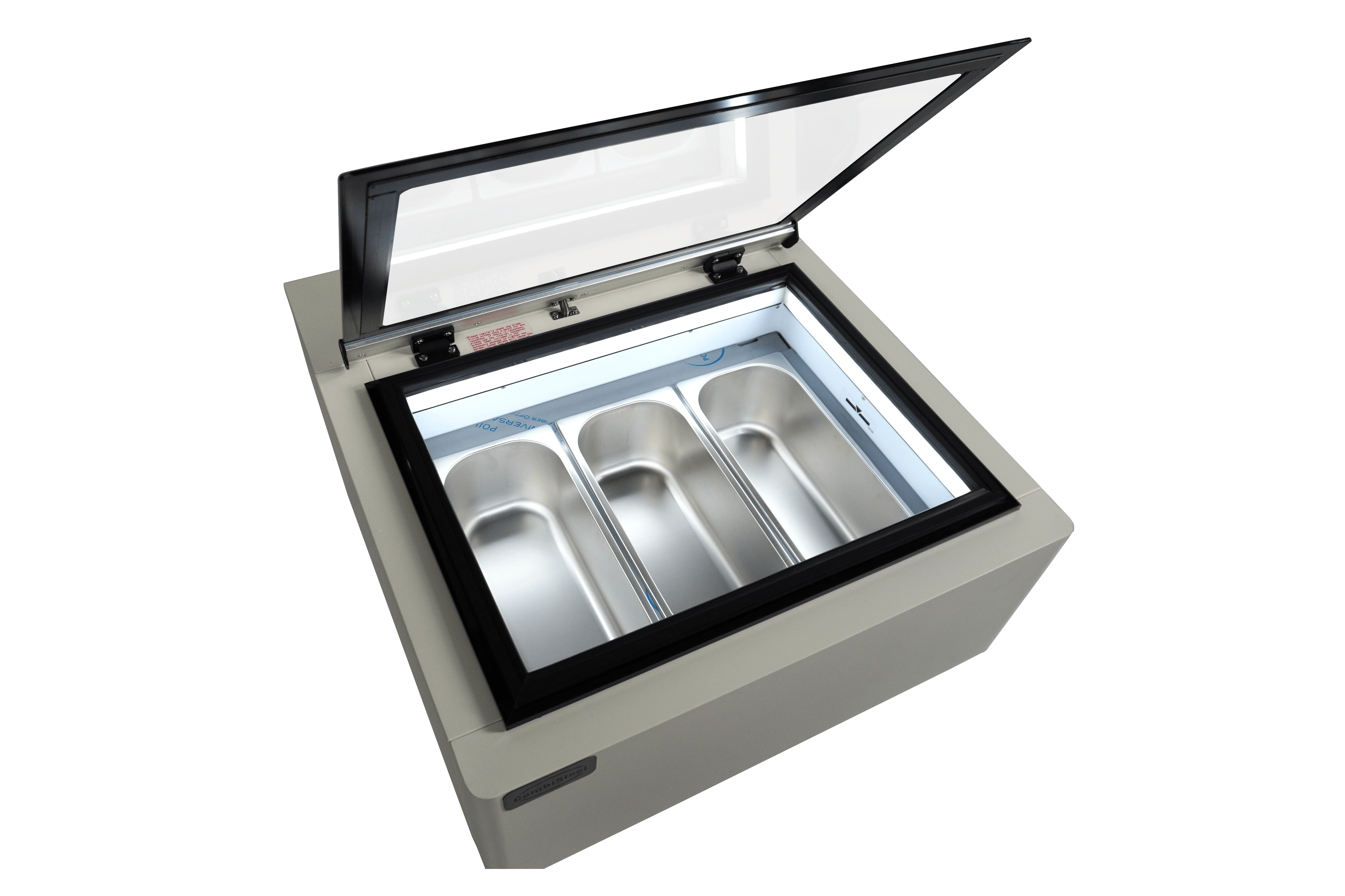 CombiSteel COUNTERTOP MODEL ICE CREAM DISPLAY WHITE  OPENS ON THE CUSTOMER SIDE