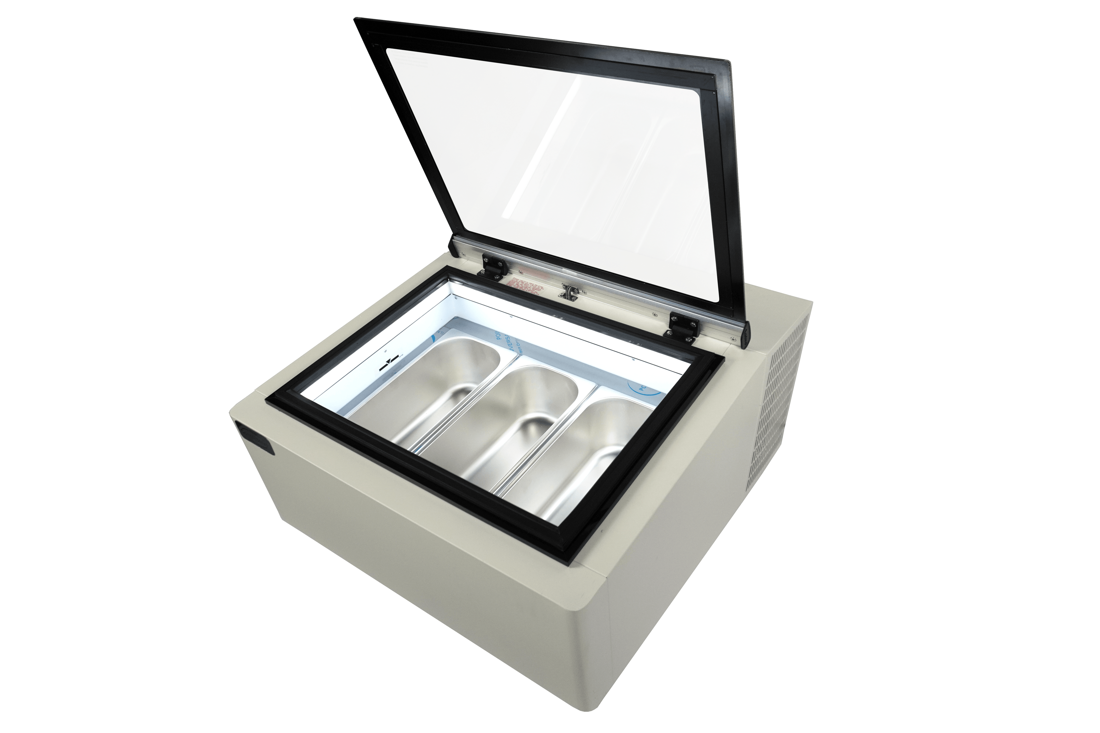 CombiSteel COUNTERTOP MODEL ICE CREAM DISPLAY WHITE  OPENS ON THE CUSTOMER SIDE