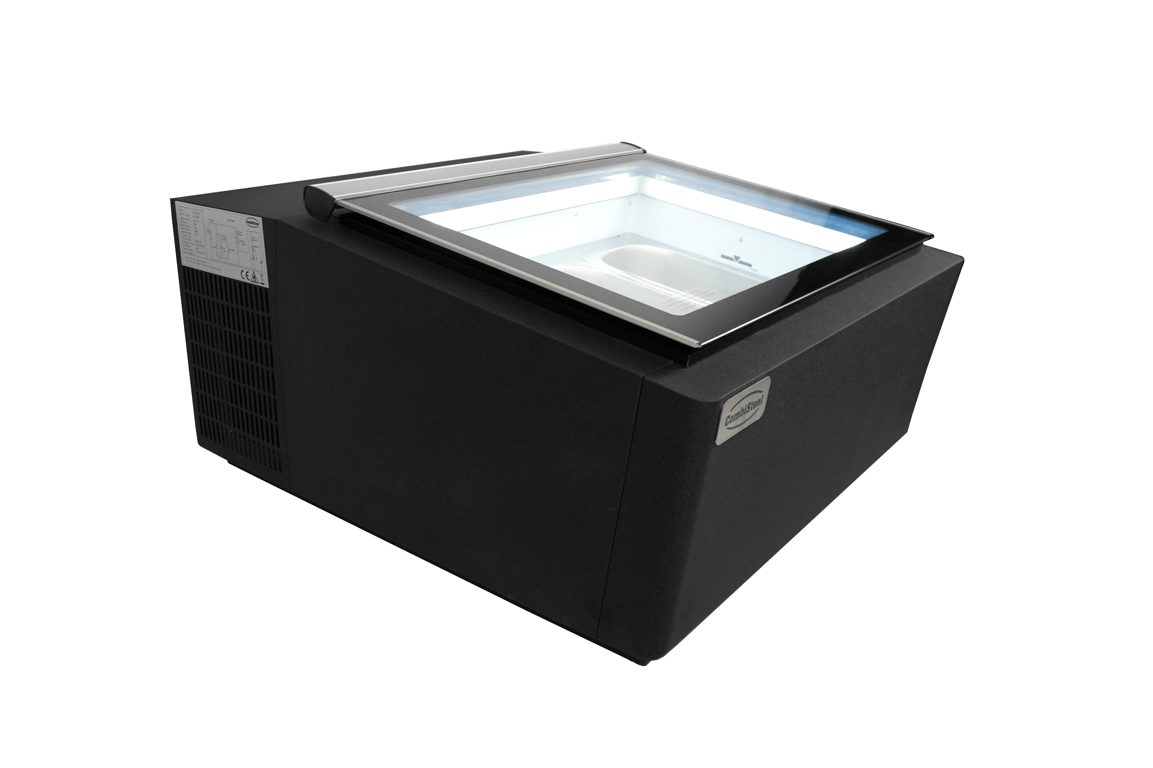 CombiSteel COUNTERTOP MODEL ICE CREAM DISPLAY BLACK  OPENS ON THE CUSTOMER SIDE