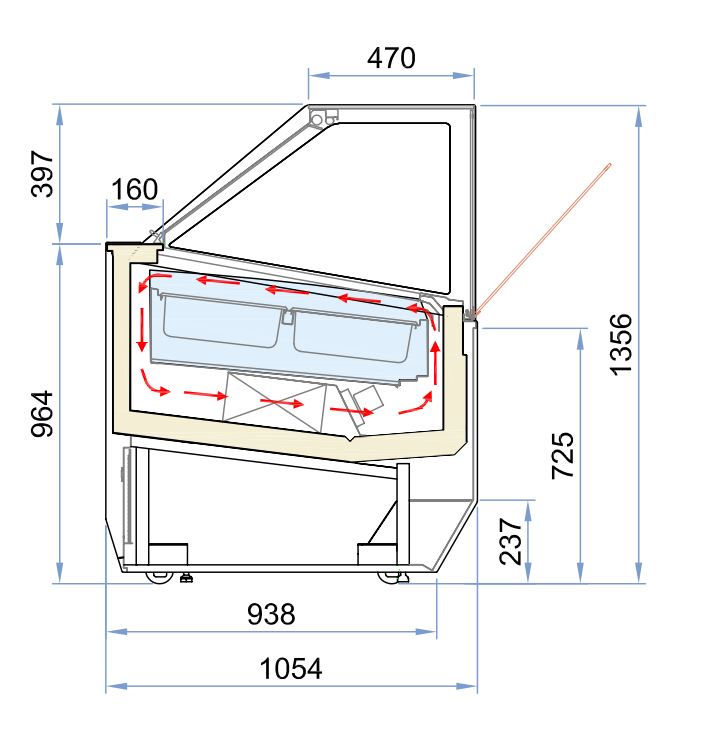 CombiSteel ICE CREAM DISPLAY MILLENIUM 18  *TRANSPORT ON REQUEST*