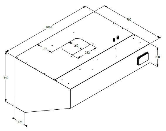 CombiSteel 700 WALL-MOUNTED HOOD COMPLETE 1000