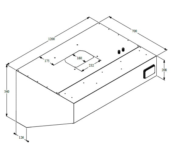 CombiSteel 700 WALL-MOUNTED HOOD COMPLETE 1200
