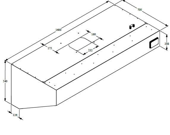 CombiSteel 700 WALL-MOUNTED HOOD COMPLETE 1600