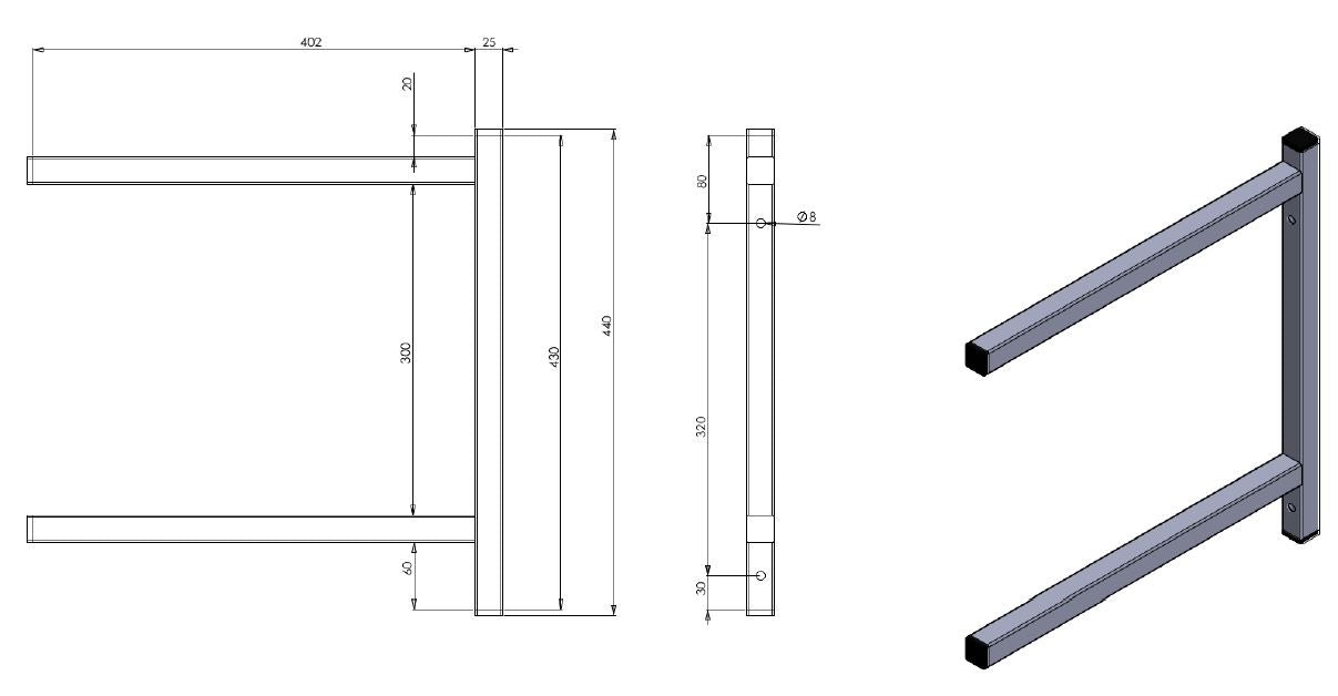 CombiSteel PERMANENT BRACKET DOUBLE 400