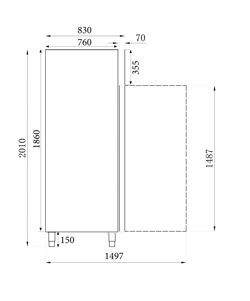 CombiSteel REFRIGERATOR SS 2 DOORS