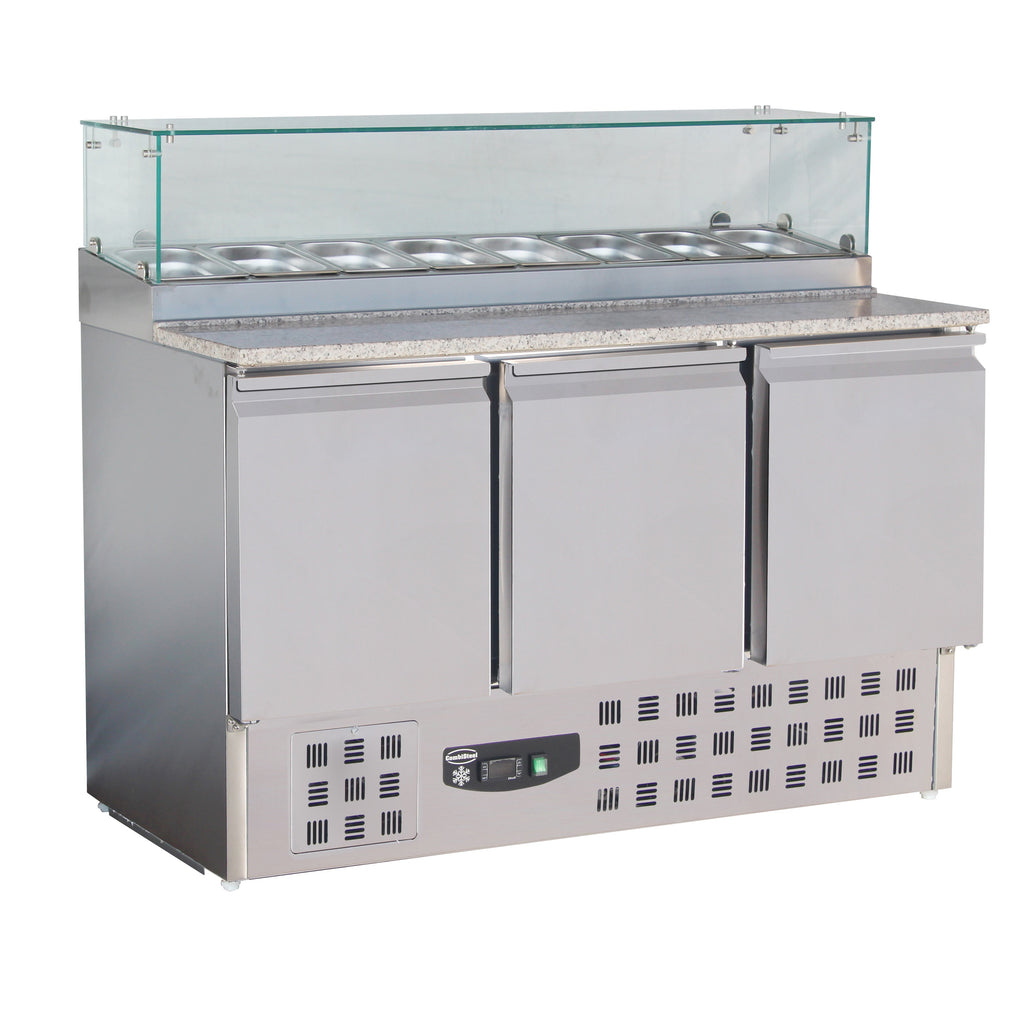 CombiSteel PIZZA COUNTER WITH GLASS 3 DOORS