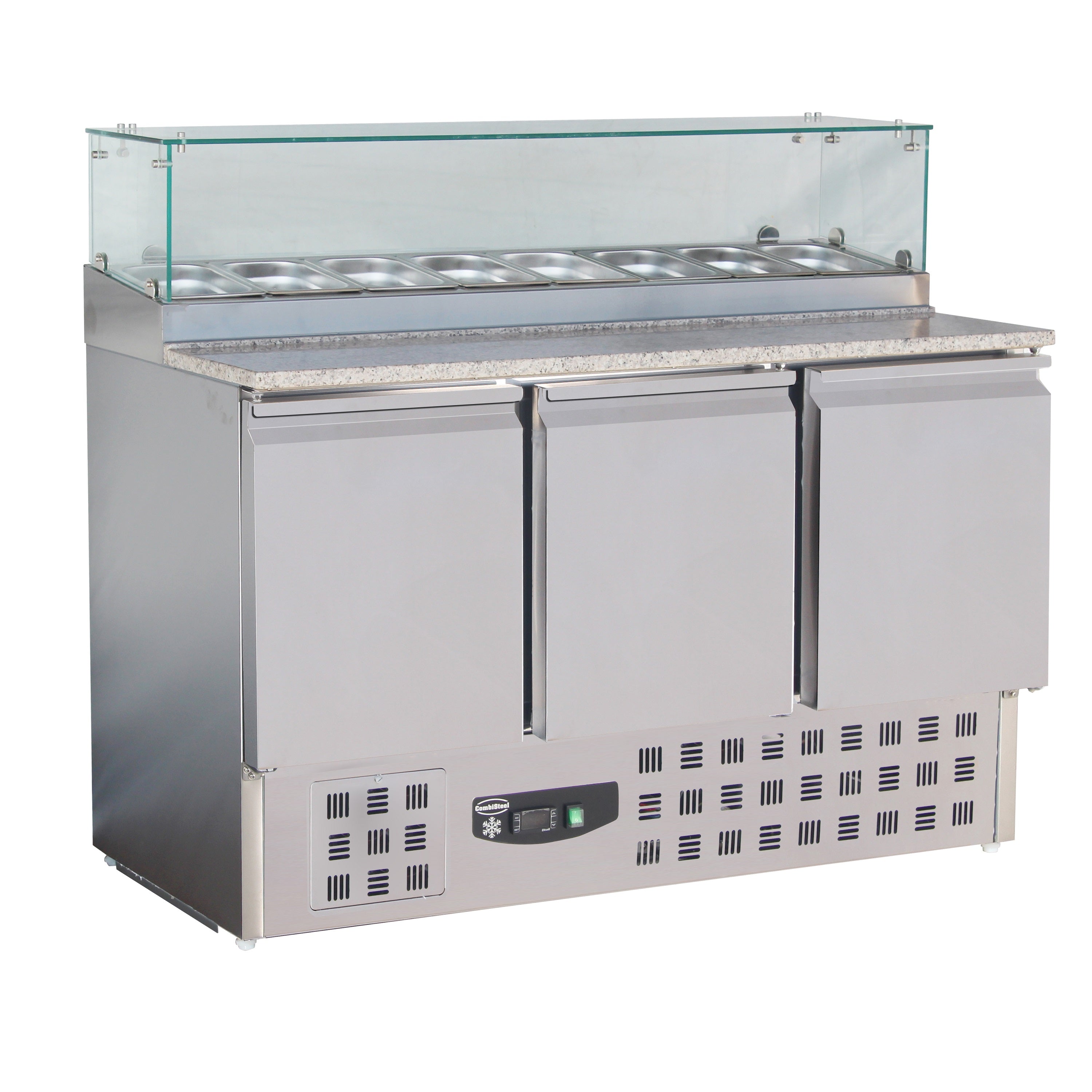 CombiSteel PIZZA COUNTER WITH GLASS 3 DOORS