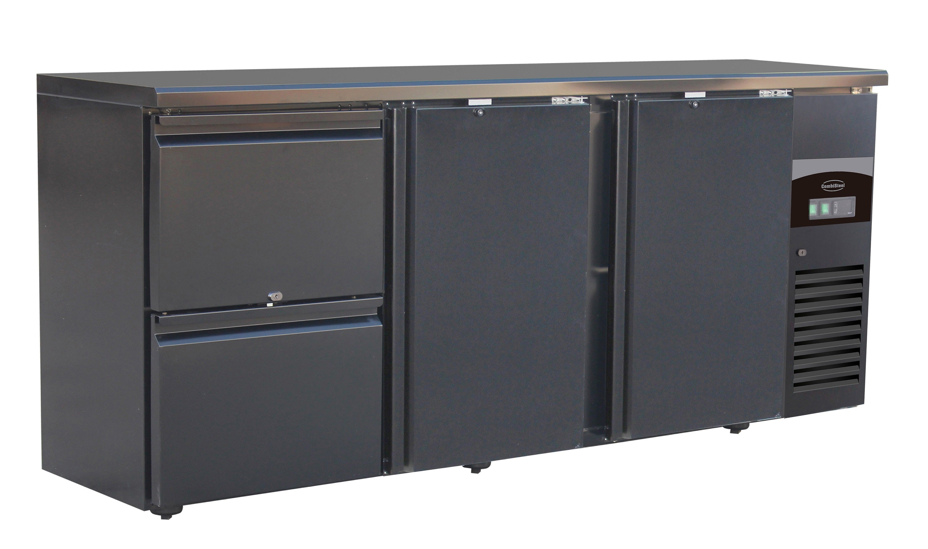 CombiSteel BARCOOLER BLACK 2 DOORS AND 2 DRAWERS