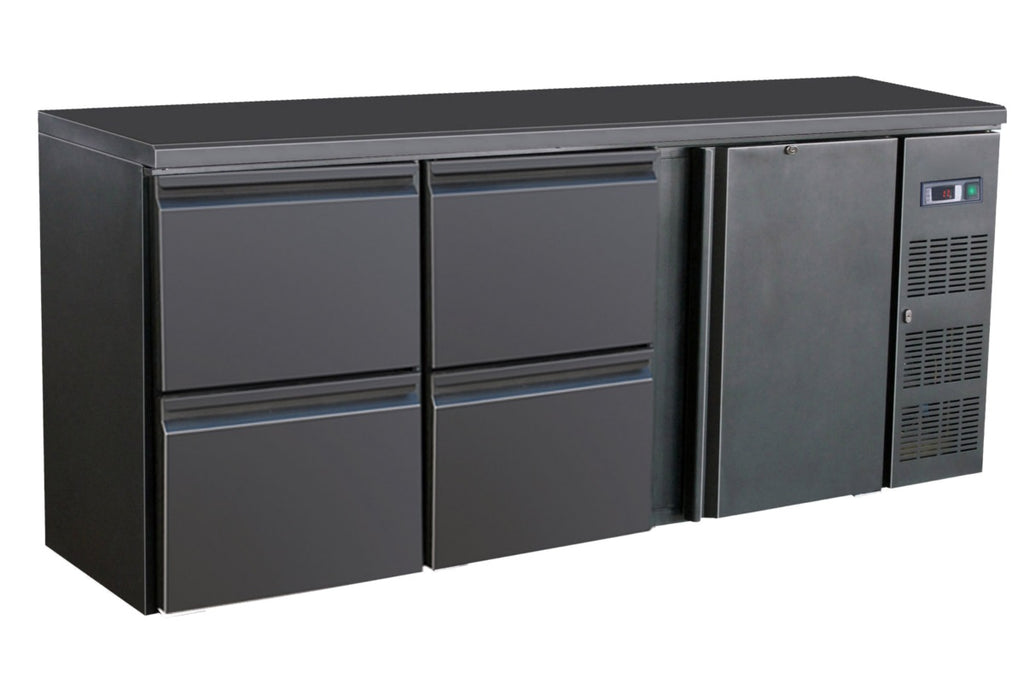 CombiSteel BARCOOLER BLACK 1 DOOR AND 4 DRAWERS